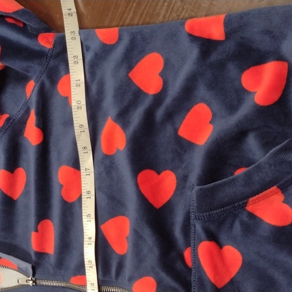 Torrid Red and Blue Hoodie Intimates Sleepwear, Size 0 (12/L) - Picture 8 of 11